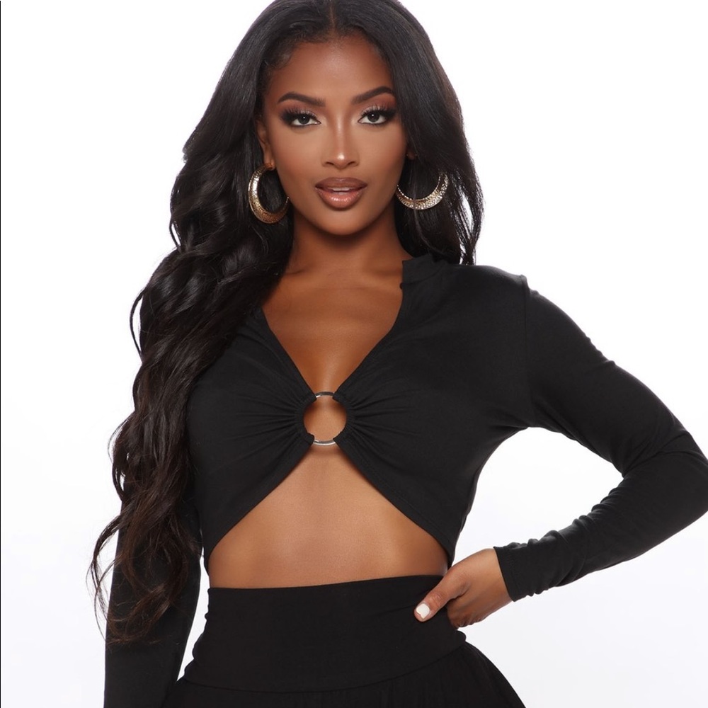 FN Up Til Dawn Long Sleeve Top - Black